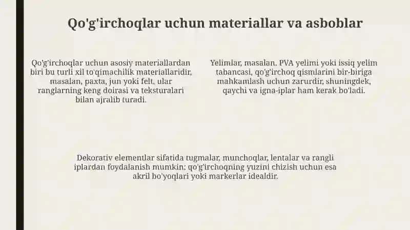 Qo'g'irchoq teatri qahramonlarini yaratish 4