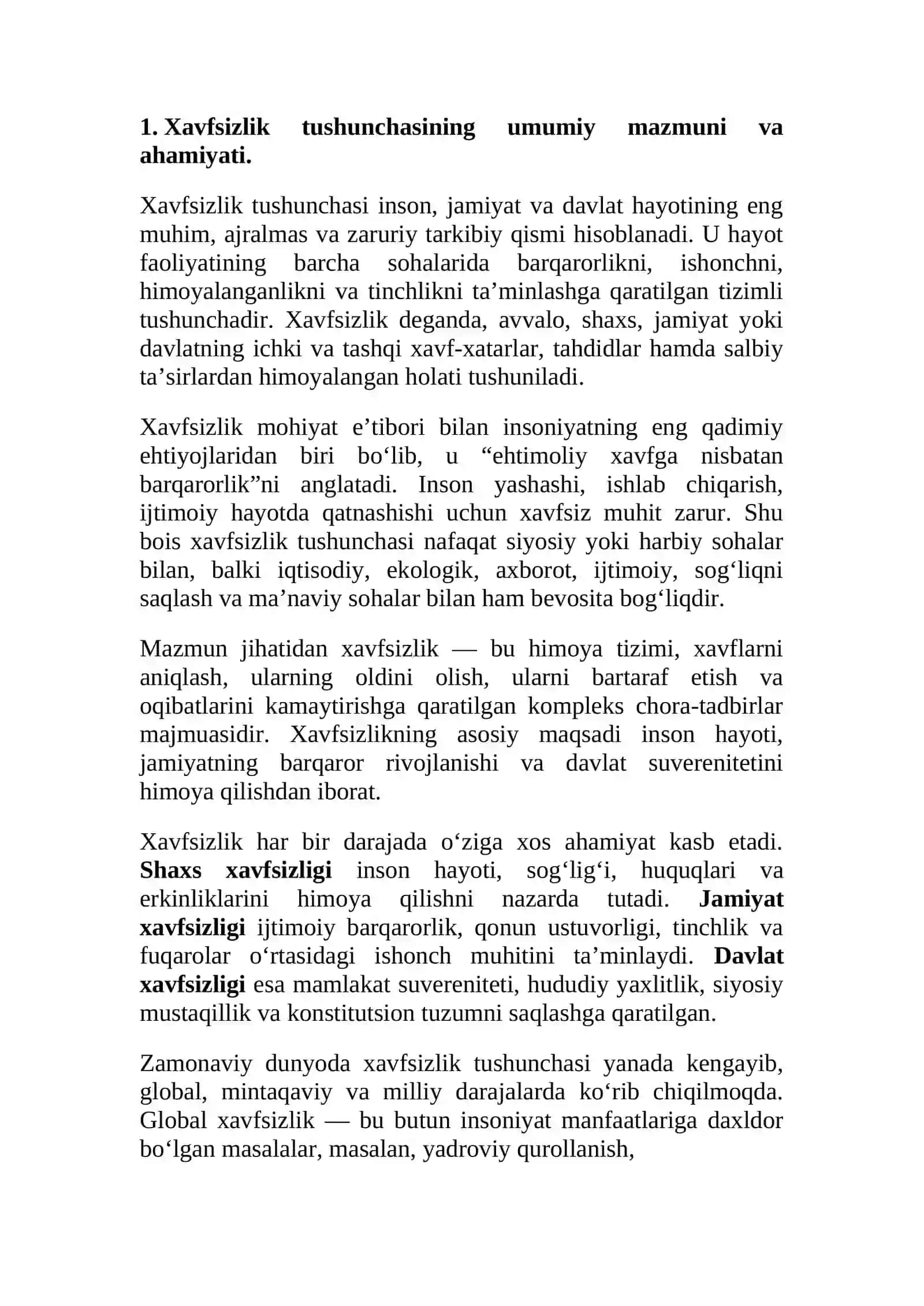 Xavfsizlikning tarixiy taraqqiyoti 4