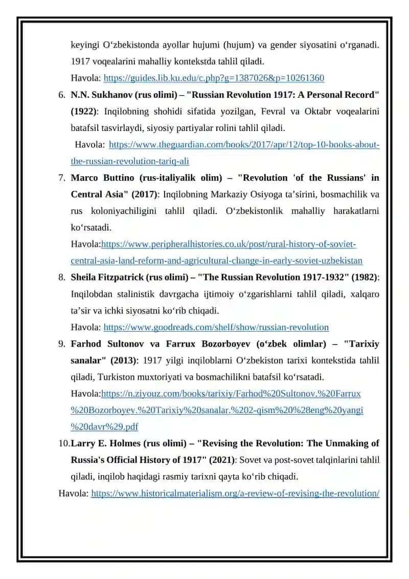 Manbalar tahlili va adabiyotlar sharhi 4