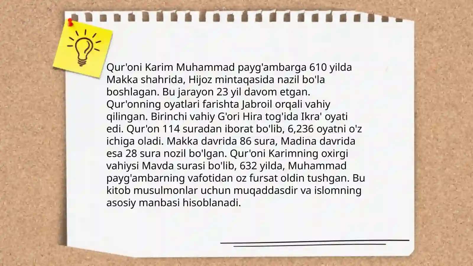 Qur'oni karimni payday bólishi 4