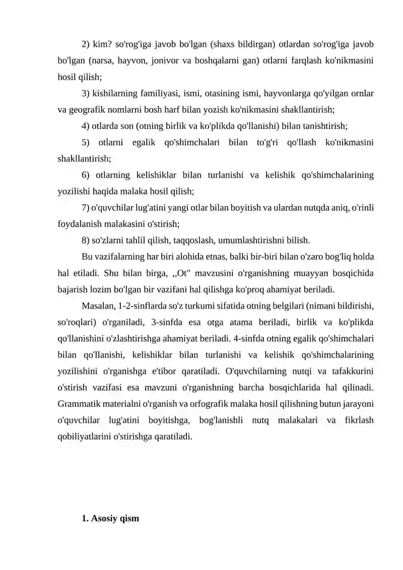 Sifat so'z turkumini o'rganish 4