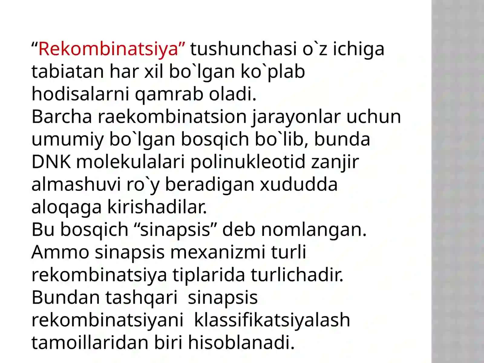 DNK rekombinatsiyasi 4