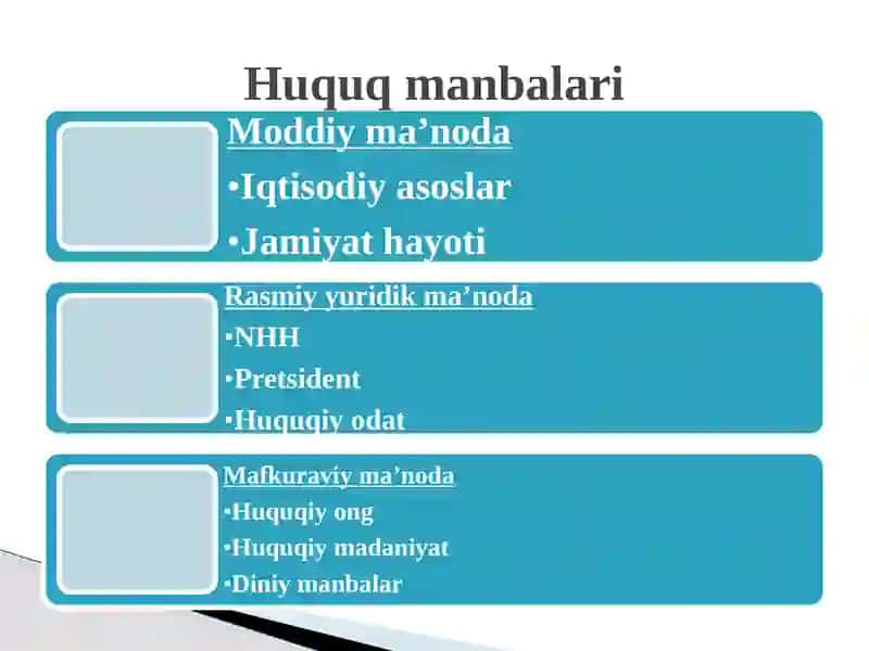 HUQUQSHAKLLARI (MANBALARI) 4