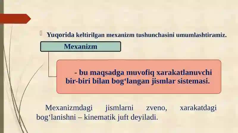 Kinematik zanjirlar va ularning turlari 4