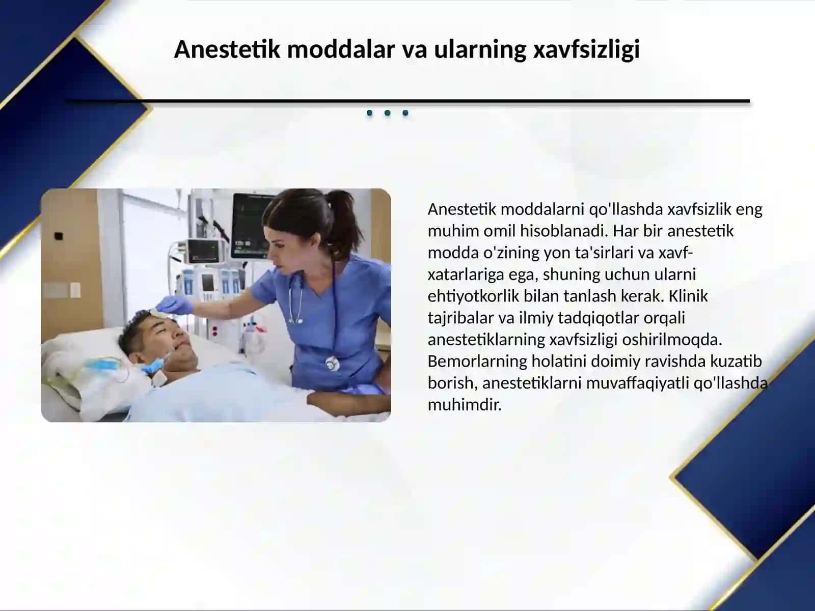 Zamonaviy anestetik moddalar 4