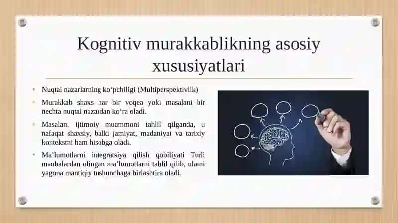 SHAXSNING KOGNITIV MURAKKABLIGI 4