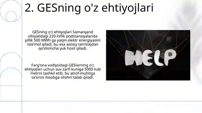 IES, GES va podstansiyaning o`z ehtiyojlari 4