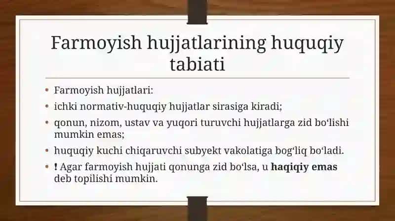 Farmoyish hujjatlari ilmiy-ta’rifi 4