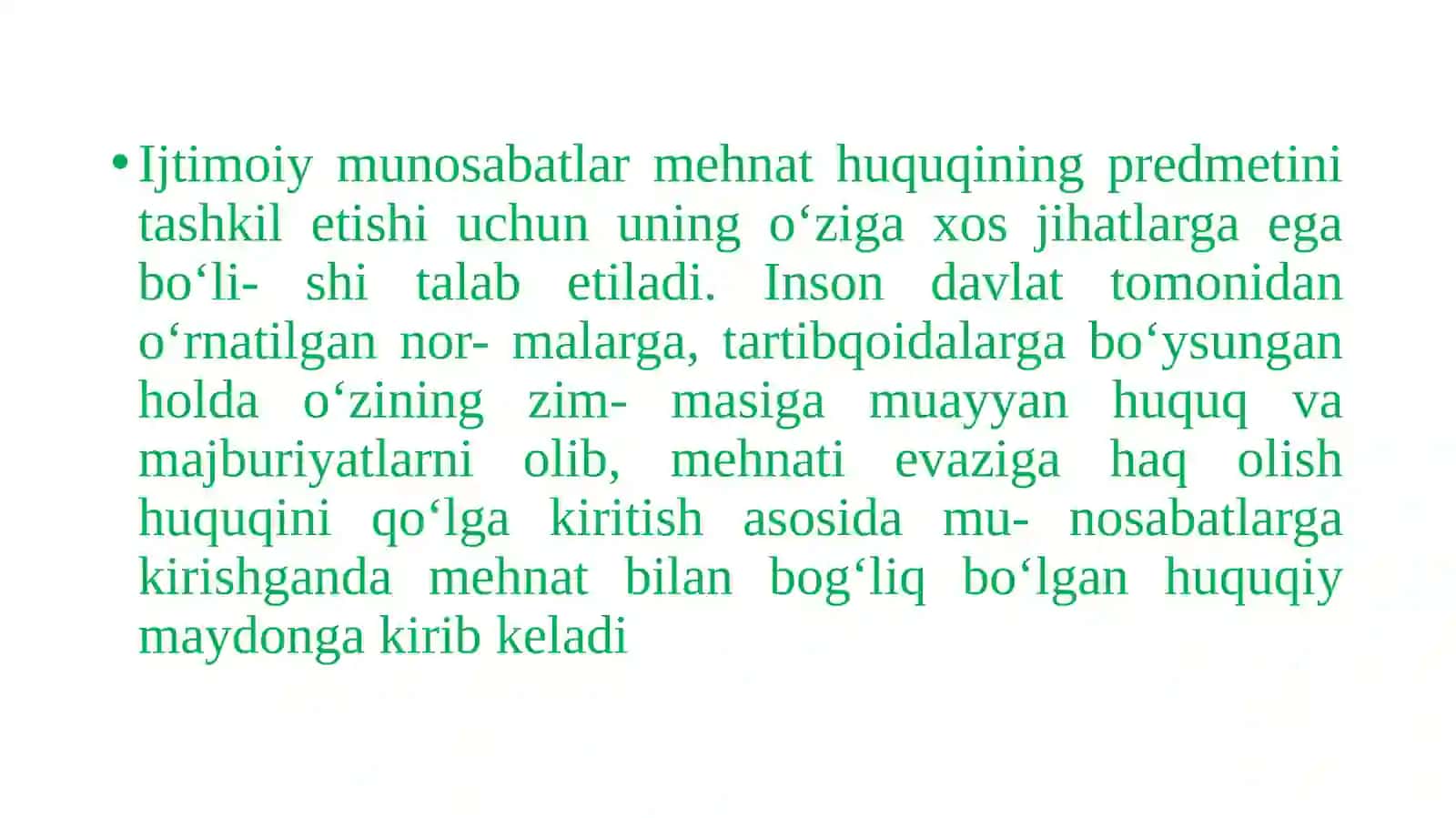 MEHNAT HUQUQI MODULIGA KIRISH VA UNING PRINSPLARI 4