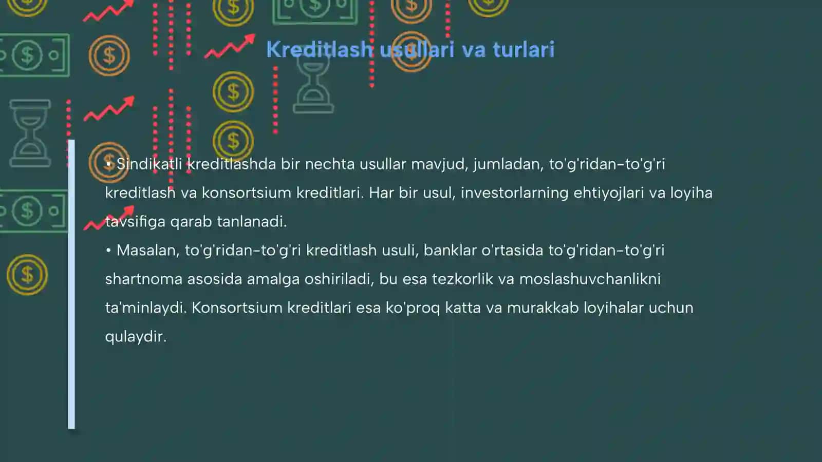 Sindikatli kreditlashning xususiyatlari 4
