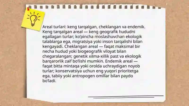 Areal haqida malumot 4
