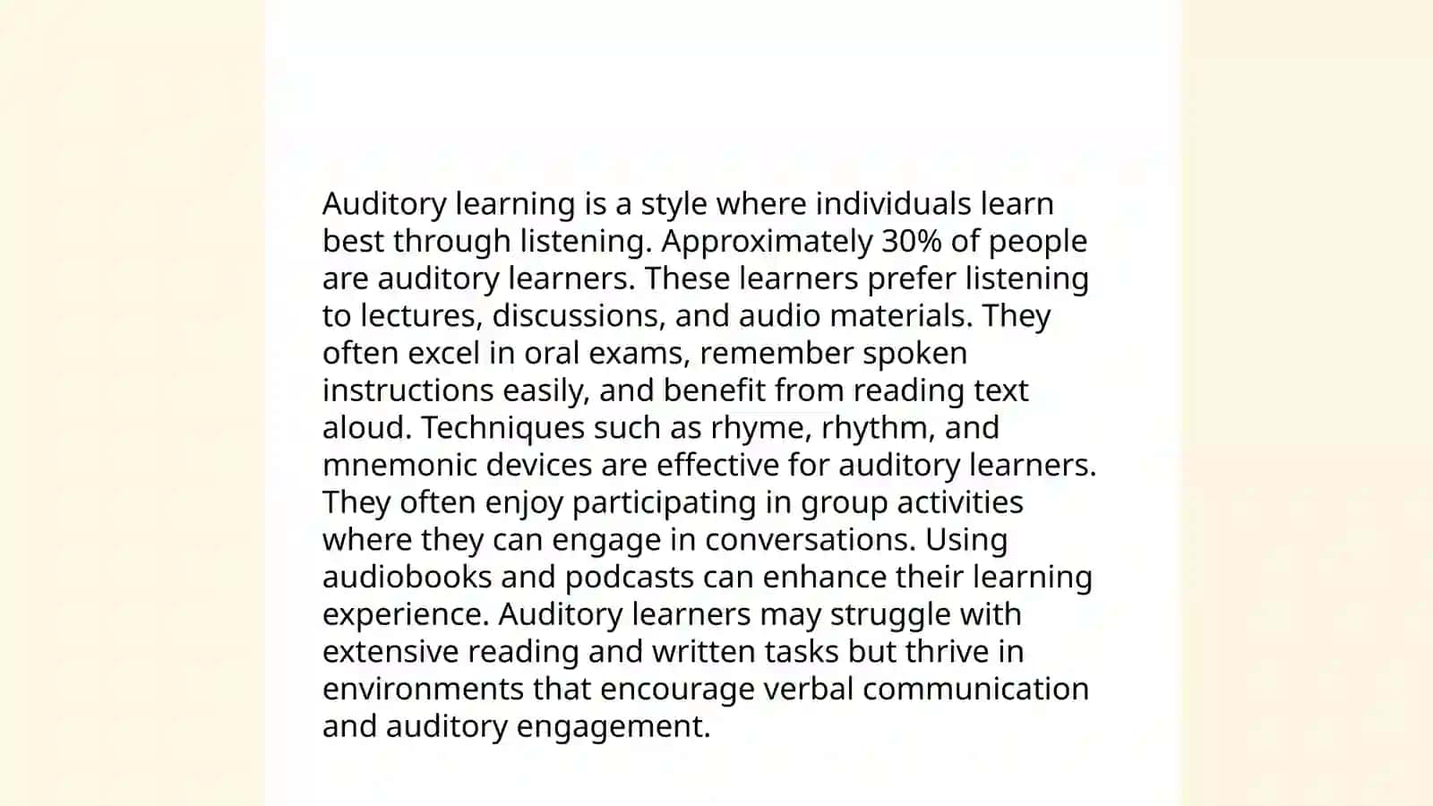 Visual Learning Style 4