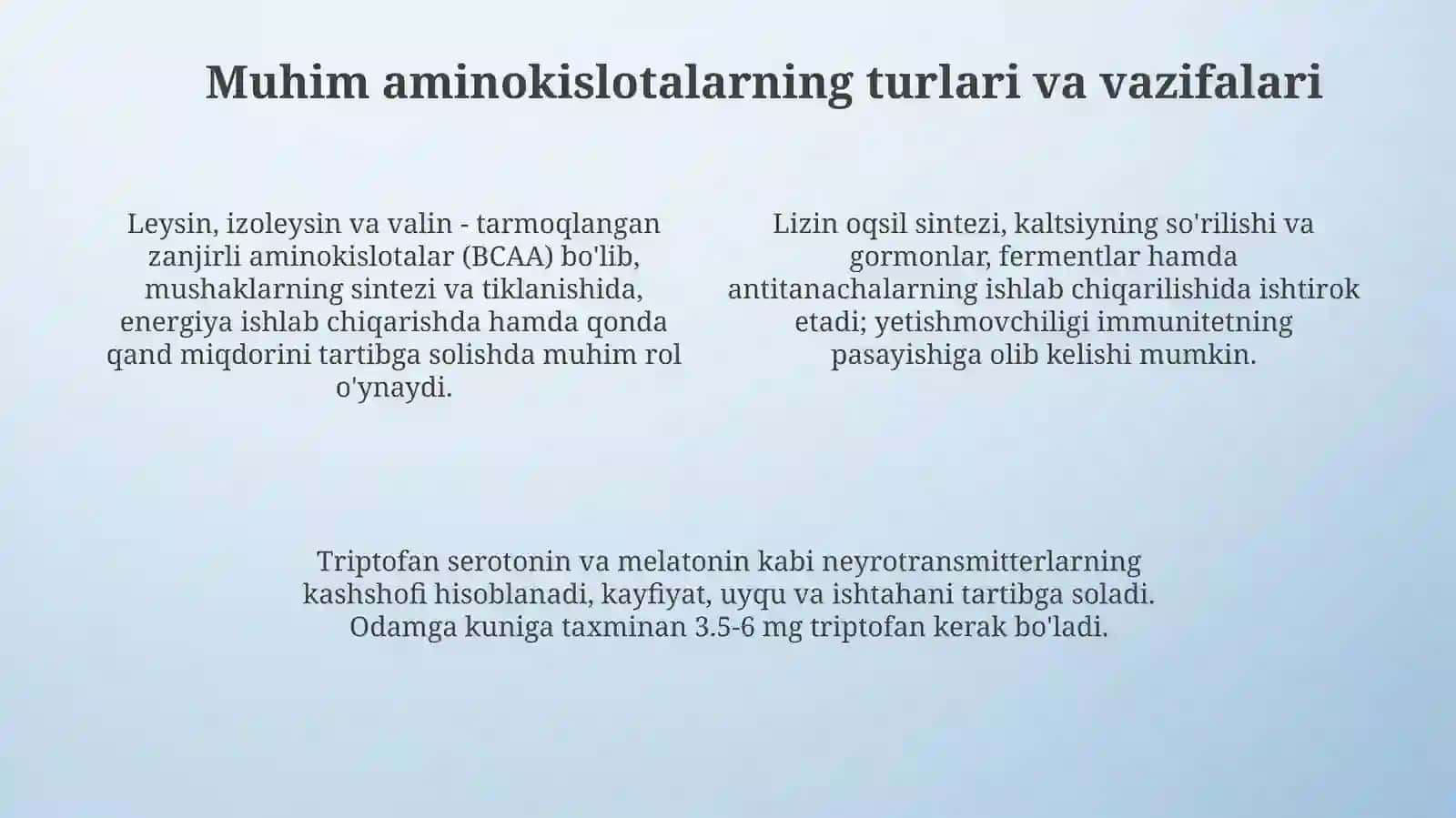Muhim aminokislotalar 4