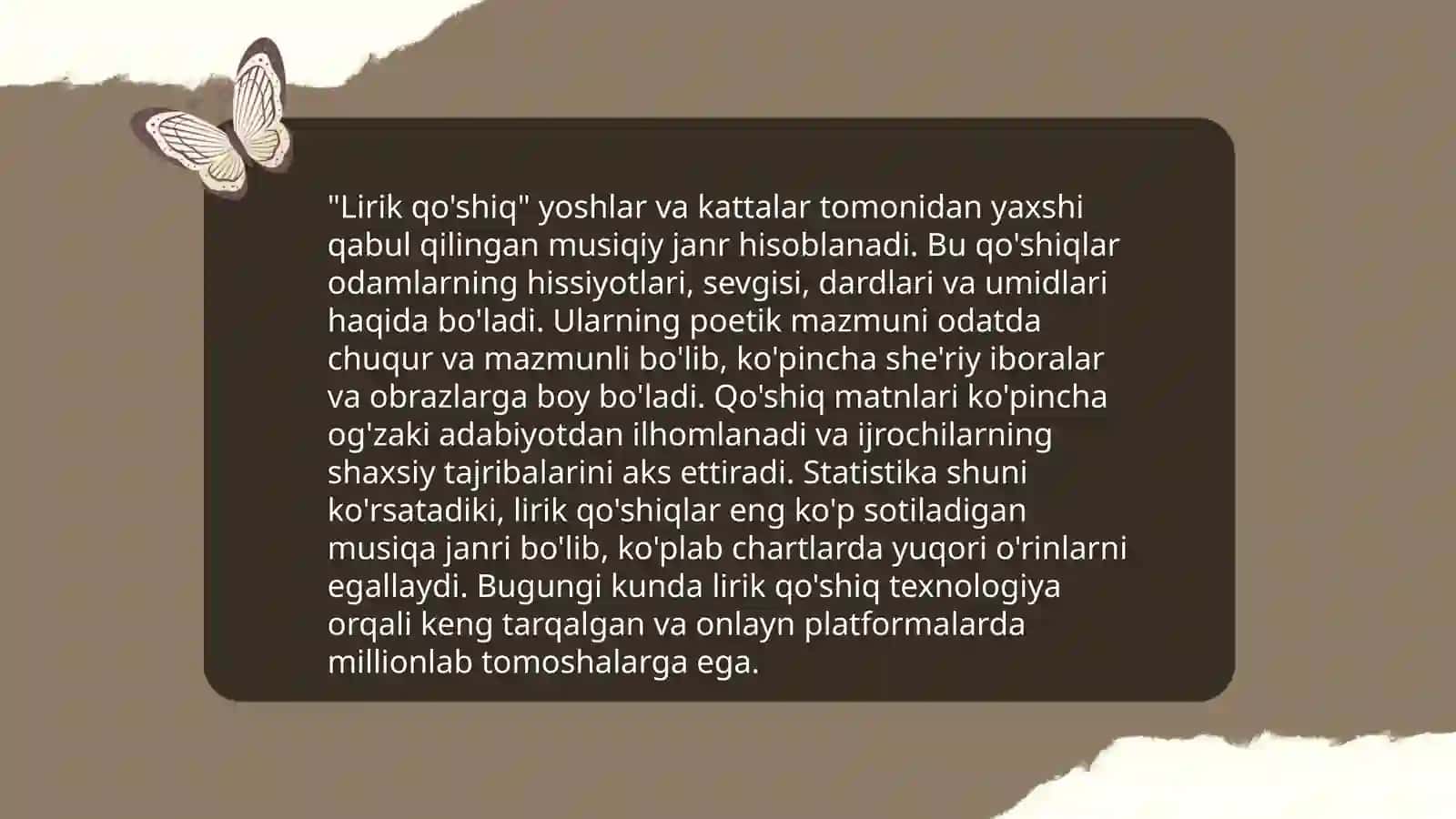 Lirik qo‘shiq janrlarining o‘ziga xos xususiyatlari 4