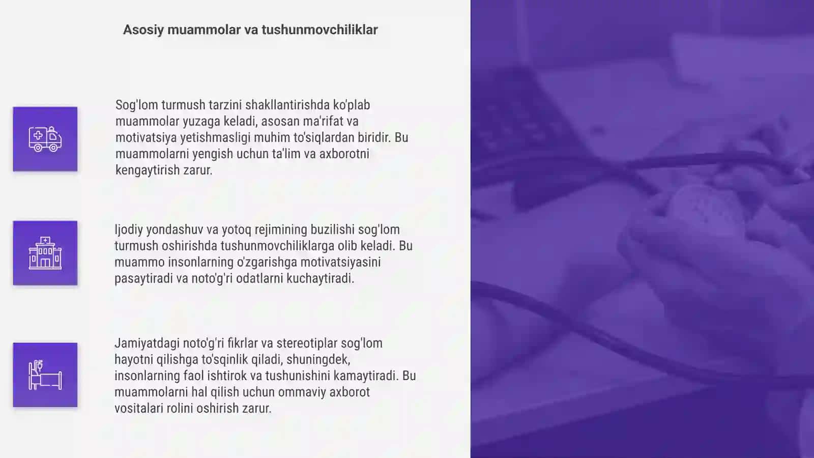 Sog'lom turmush tarzini shakllantirishning muammolari 4
