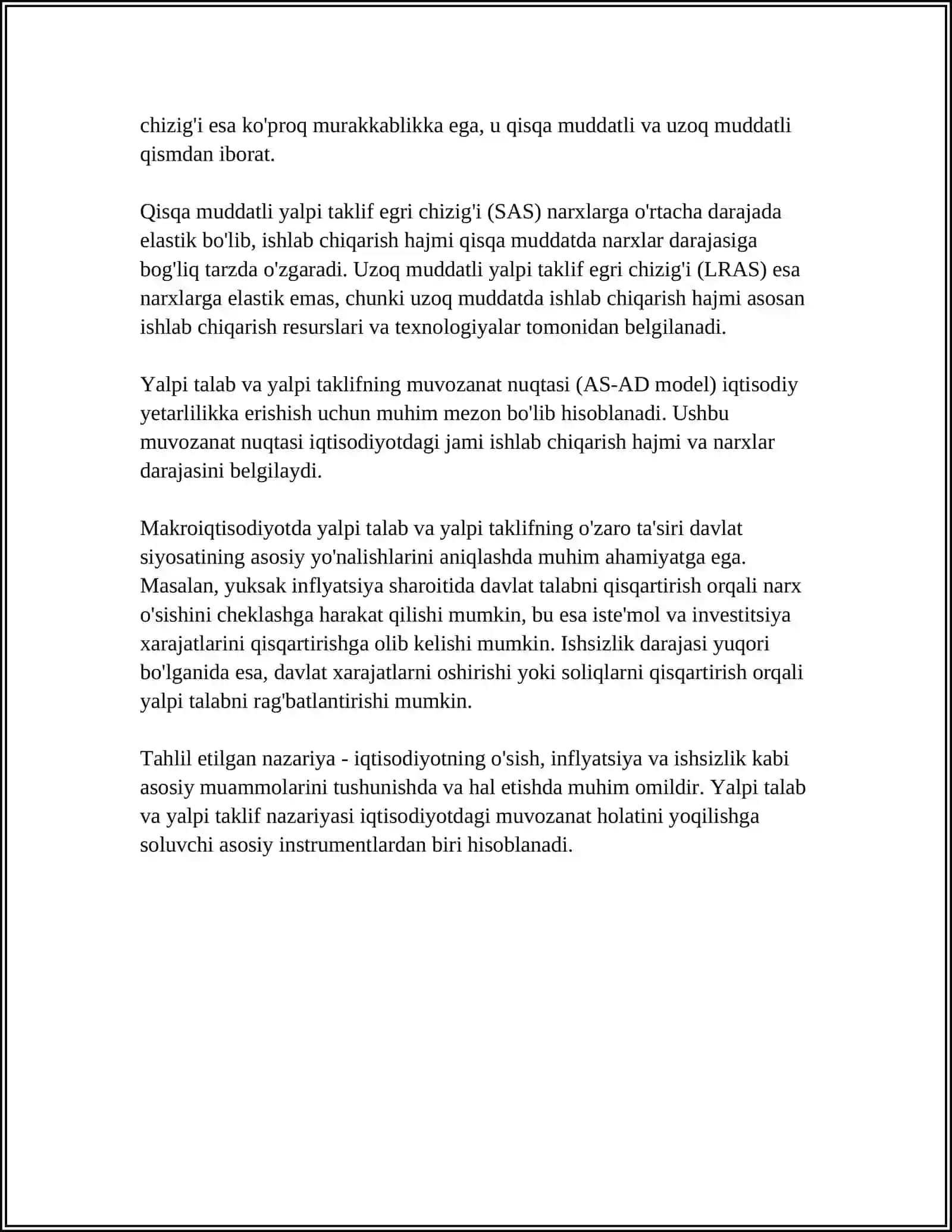YALPI TALAB - YALPI TAKLIF MODELI 4