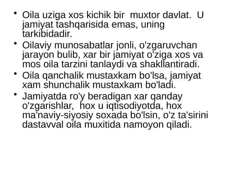 Oila demokratik jamiyat kurilishining asosiy buguni 4