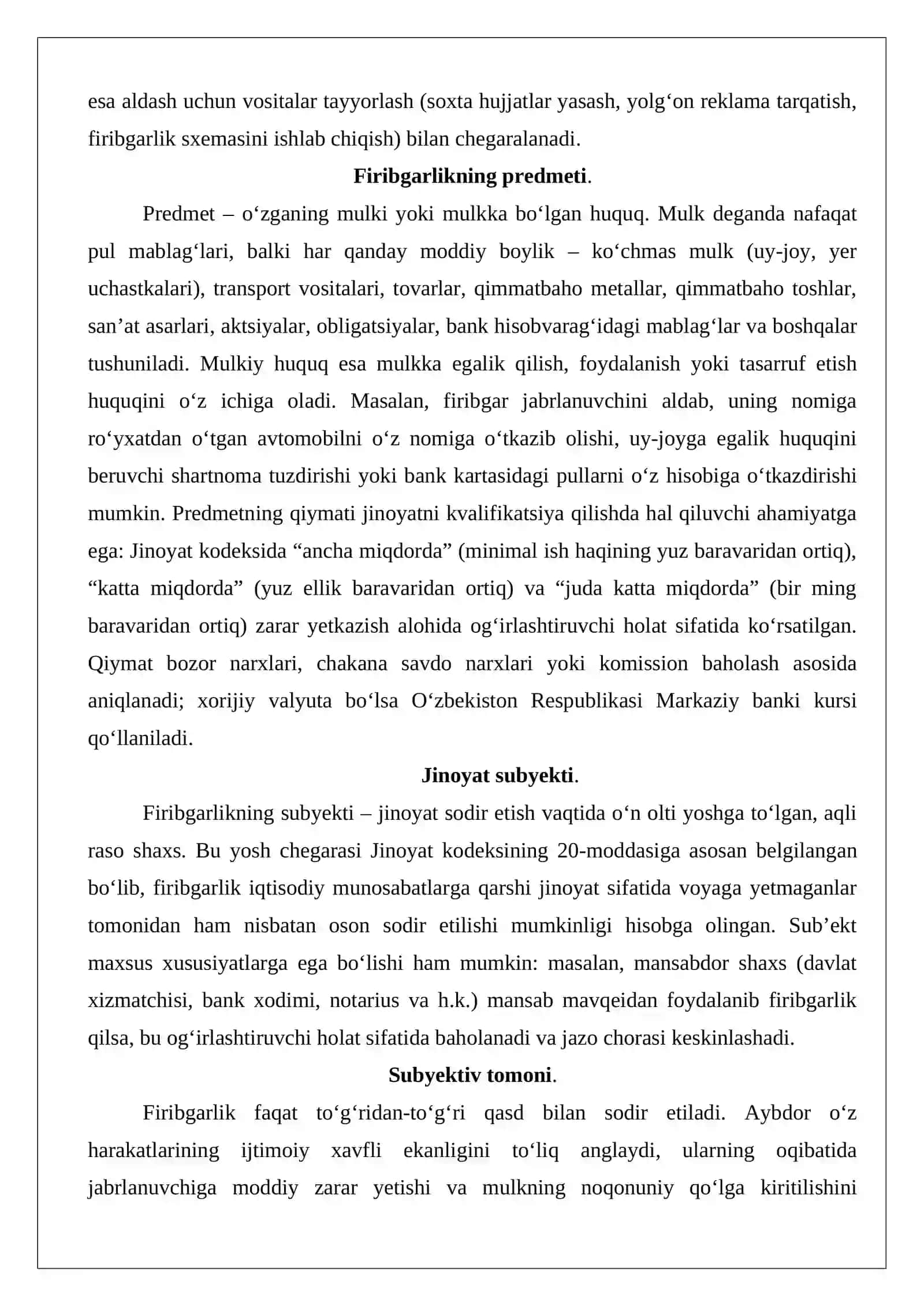 Firibgarlik va boshqa talon-toroj shakllari 4