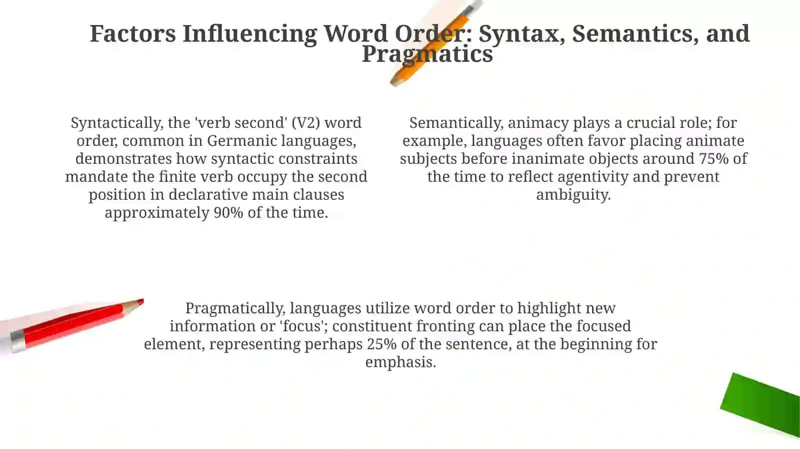 Word order in different type of sentences 4