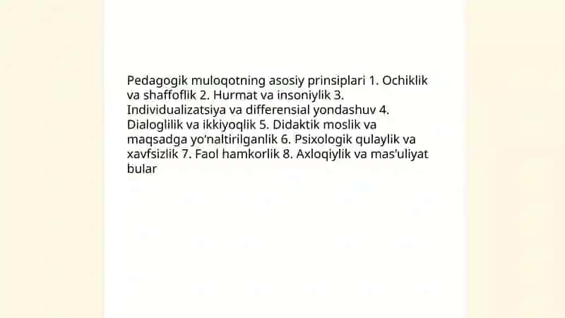 Pedagogik faoliyatda muloqot 4