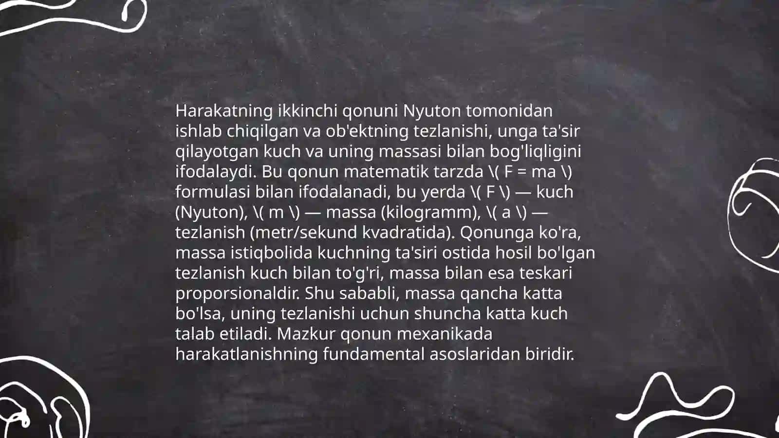 Nyutonning harakat qonunlari 4