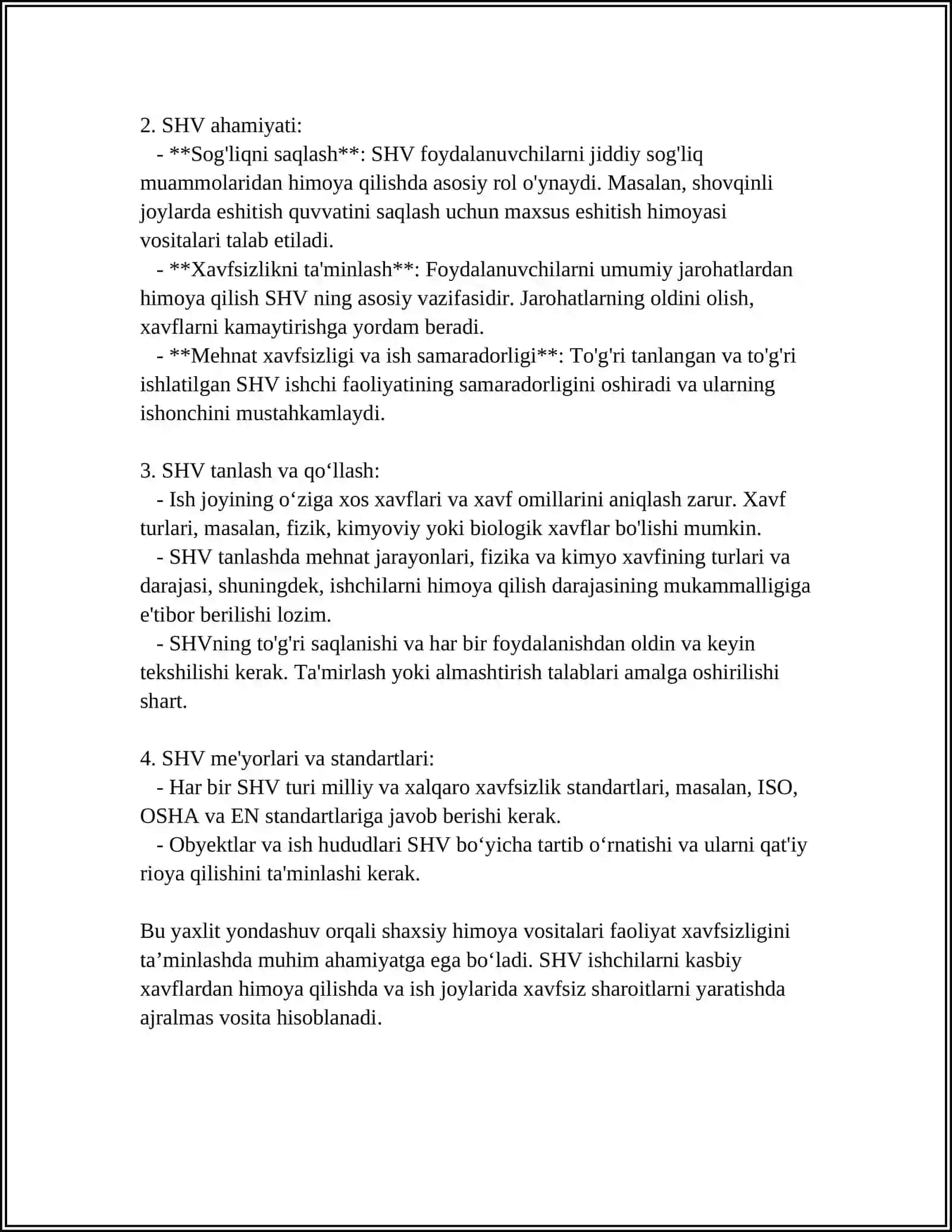 1. Shaxsiy himoya vositalari (PPE) 4