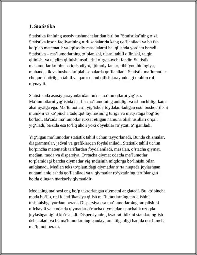 STATISTIK TUSHUNCHALAR LUG'ATI 4