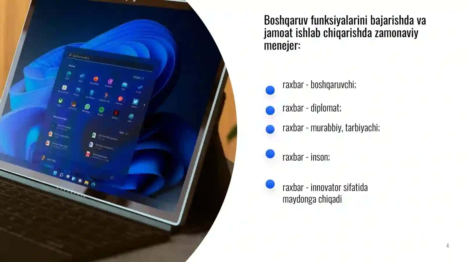 Menejerlik tushunchasi va amaliyot 4