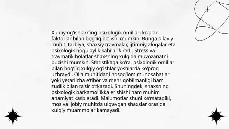 Shaxs og’ishgan Xulqining mexanizmlari 4