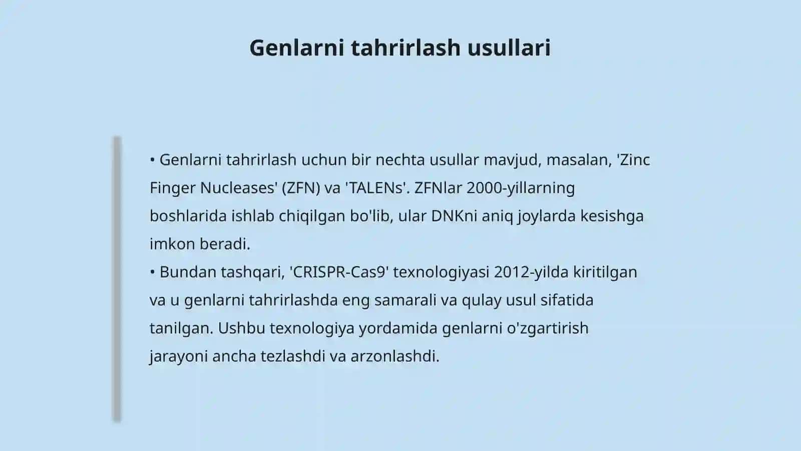 Genlarni tahrirlash 4