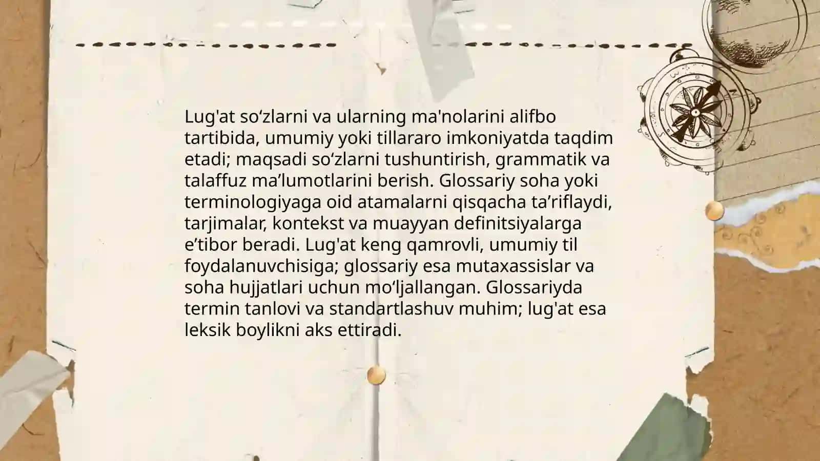 Soha lug'atlari. Glossariy 4