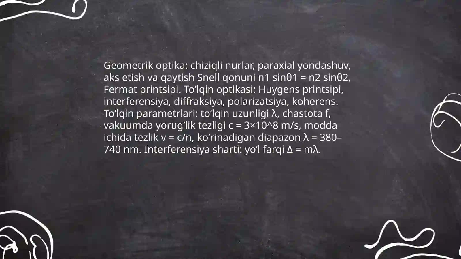 Optik asoslari va koʻzning optik sistemasi 4