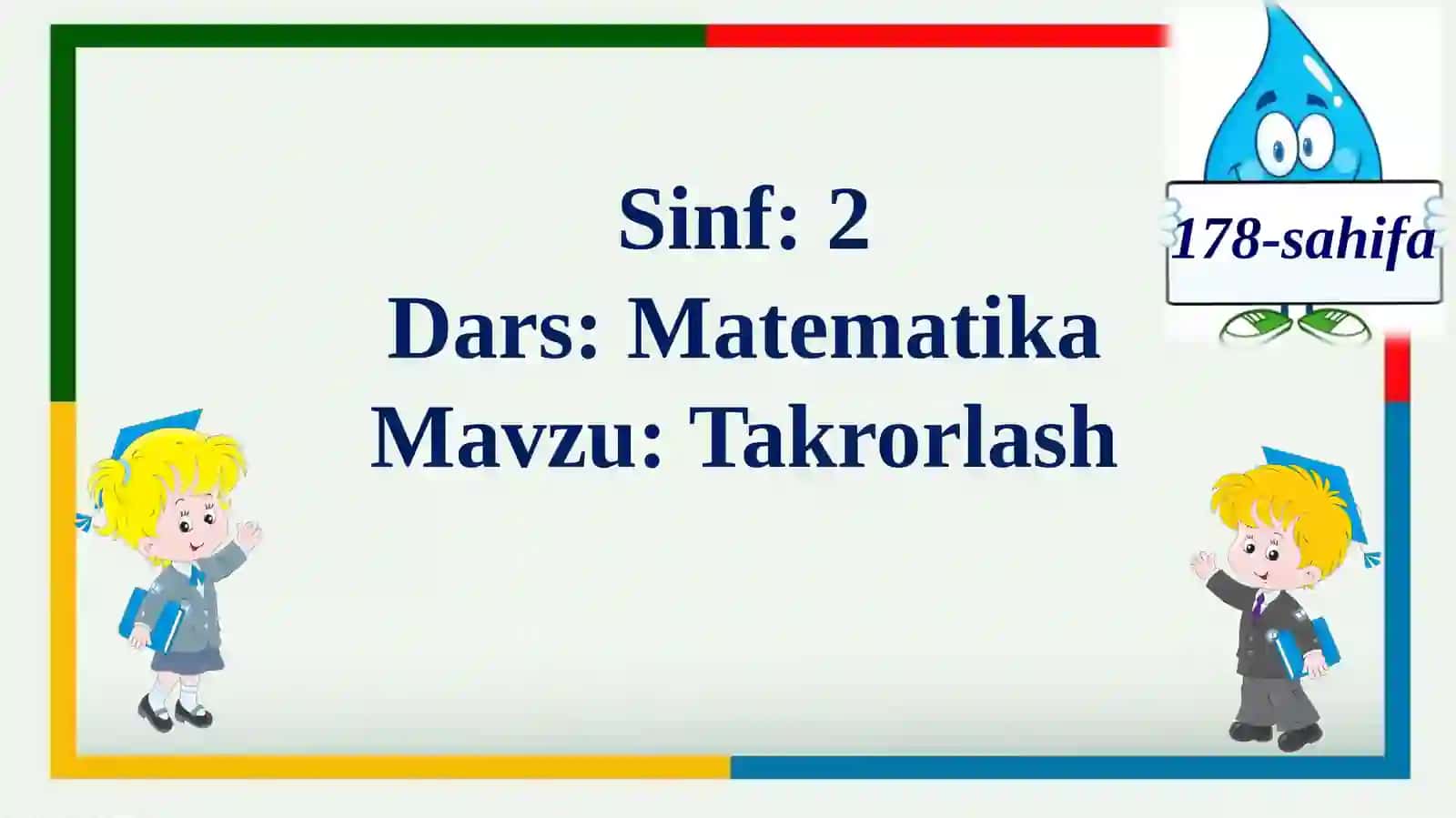 Matematika Darsi 2 - Takrorlash 4