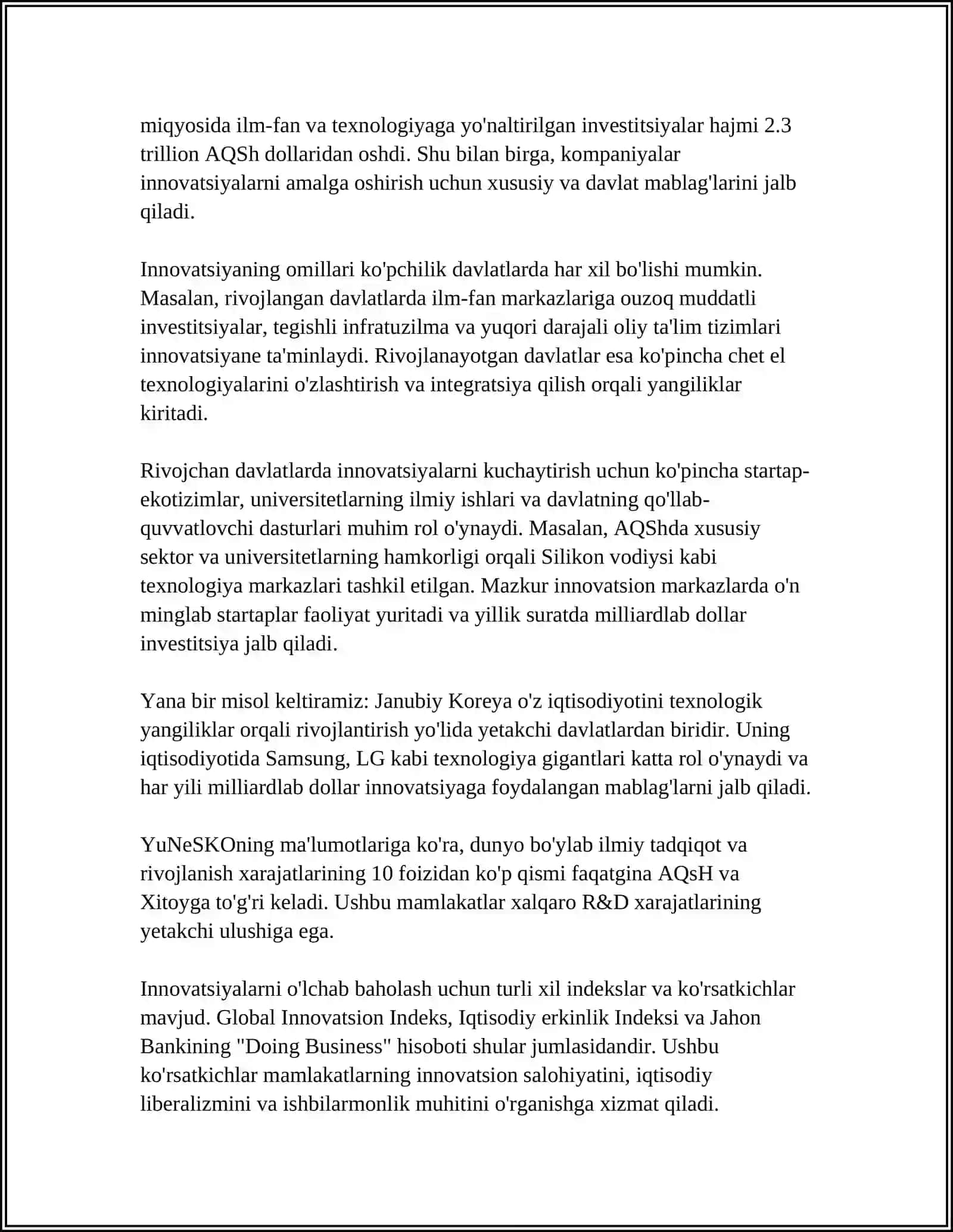 INNOVATSIYALARNING MOHIYATI VA HUSUSIYATI 4