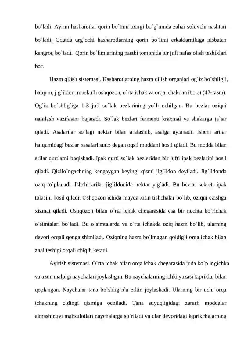 Hasharotlar sistematikasi 4