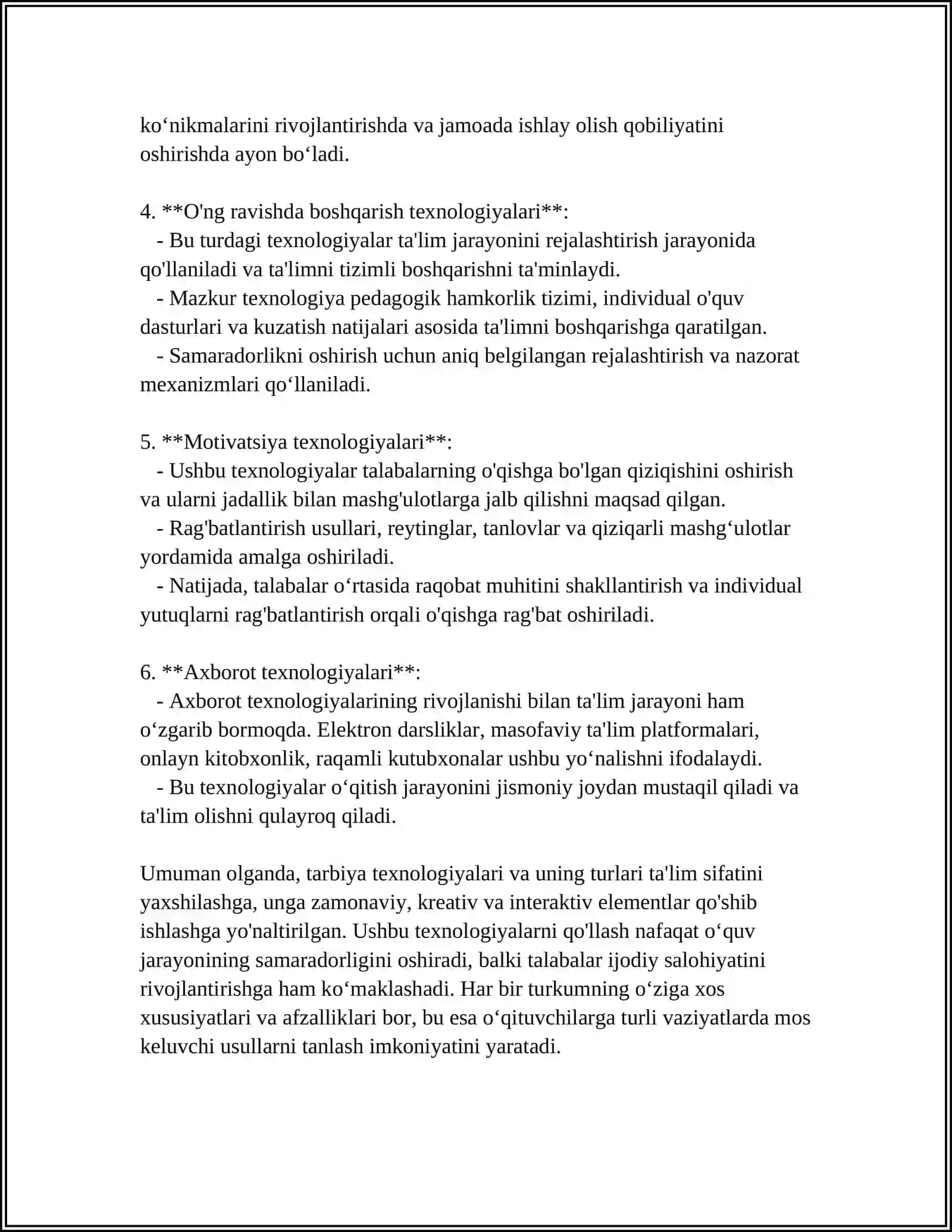 Tarbiya Texnologiyalari va Uning Turlari 4