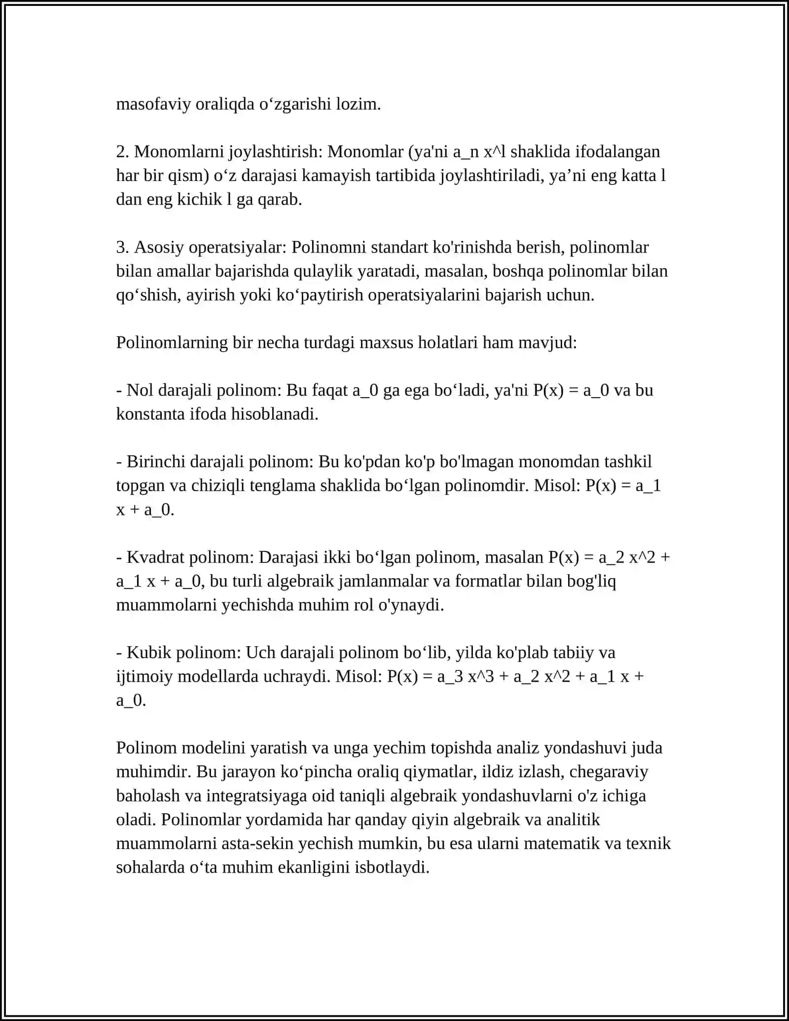 POLINOM LAGLAR 4
