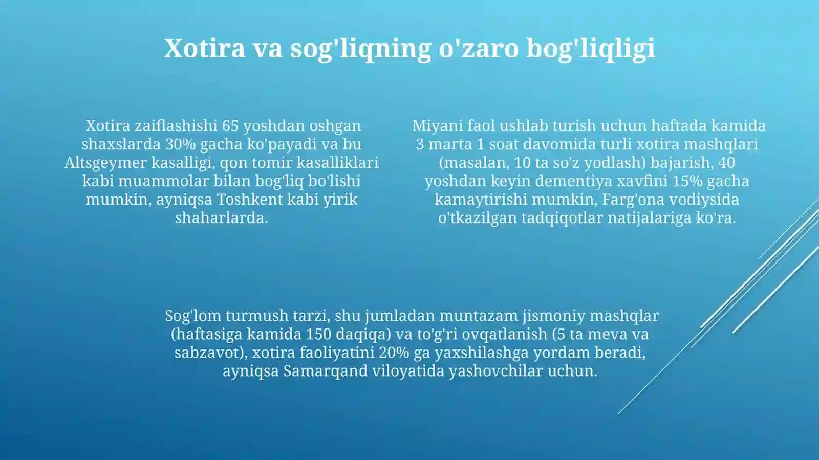 Xotira Texnikalari va Usullari 4