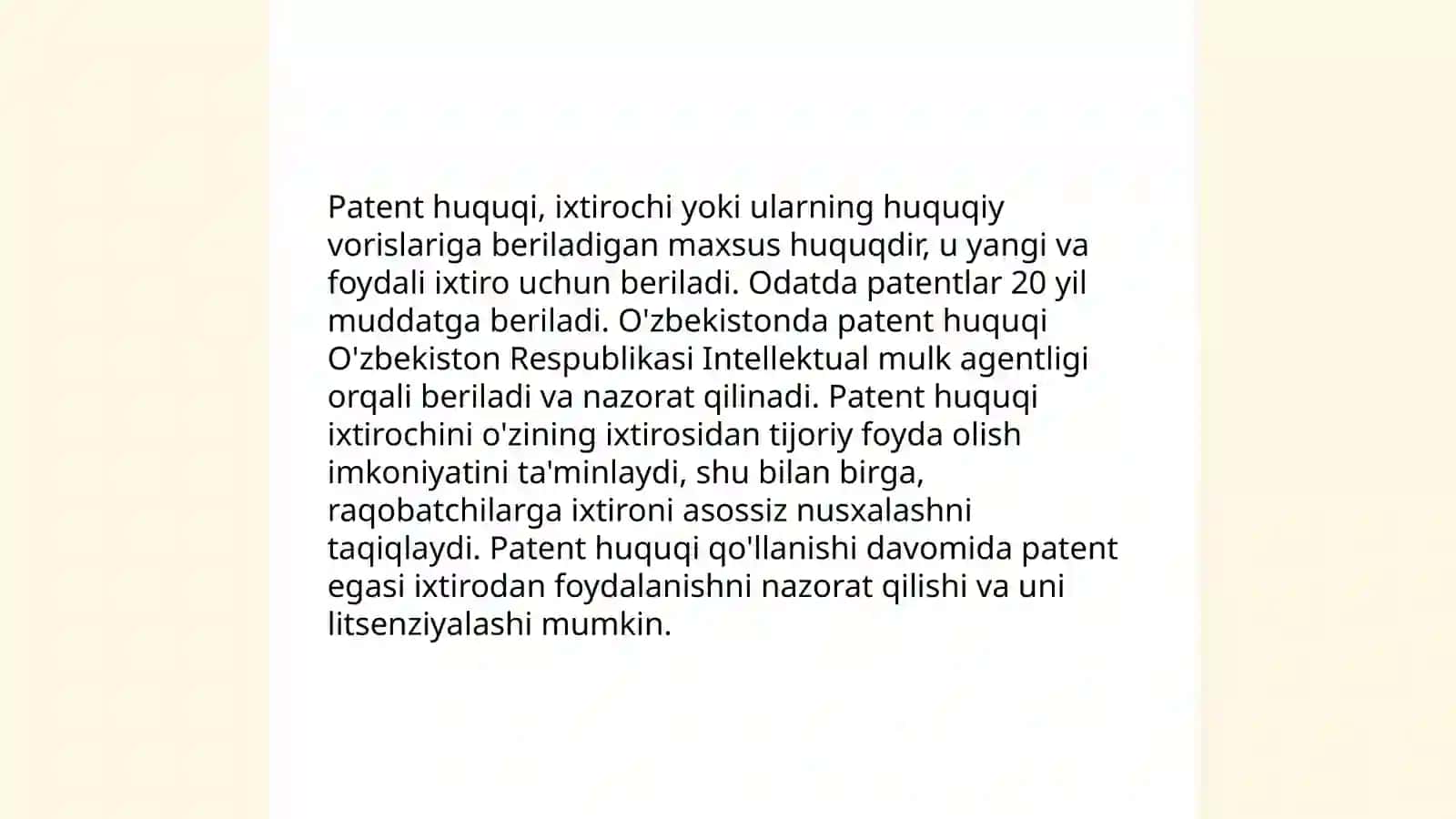 Sanoat Mulkiga Bo'lgan Huquq 4