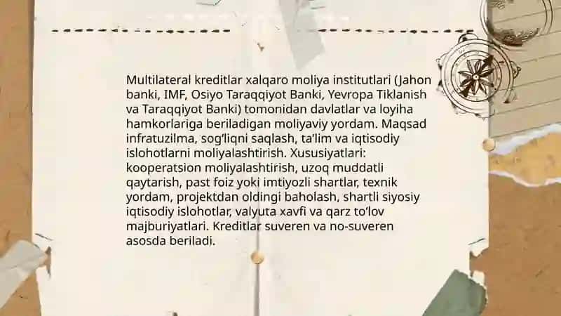 Xalqaro kredit shakillari va turlari 4