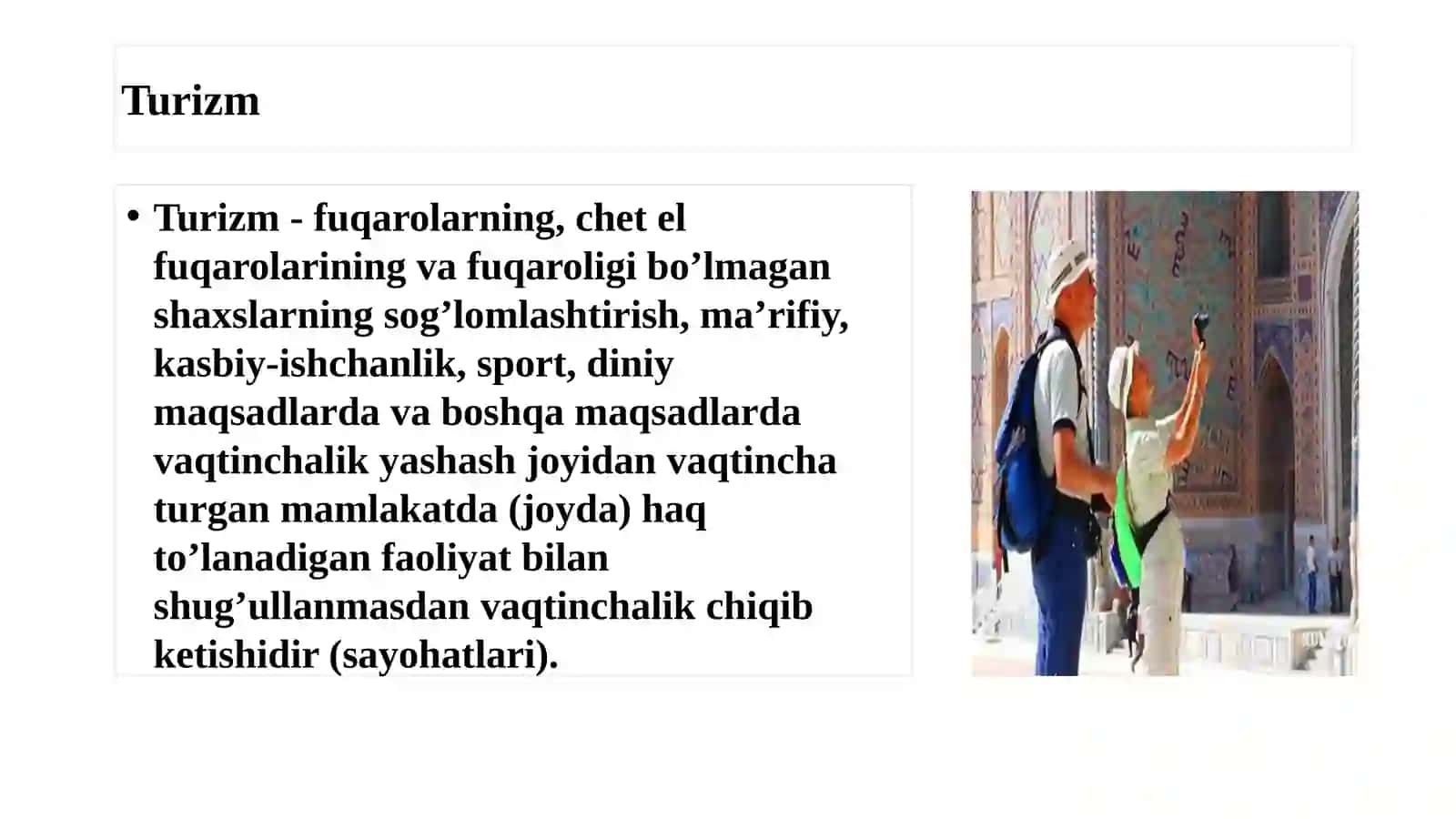 Turizm sohasini rivojlantirishning iqtisodiy asoslari 4