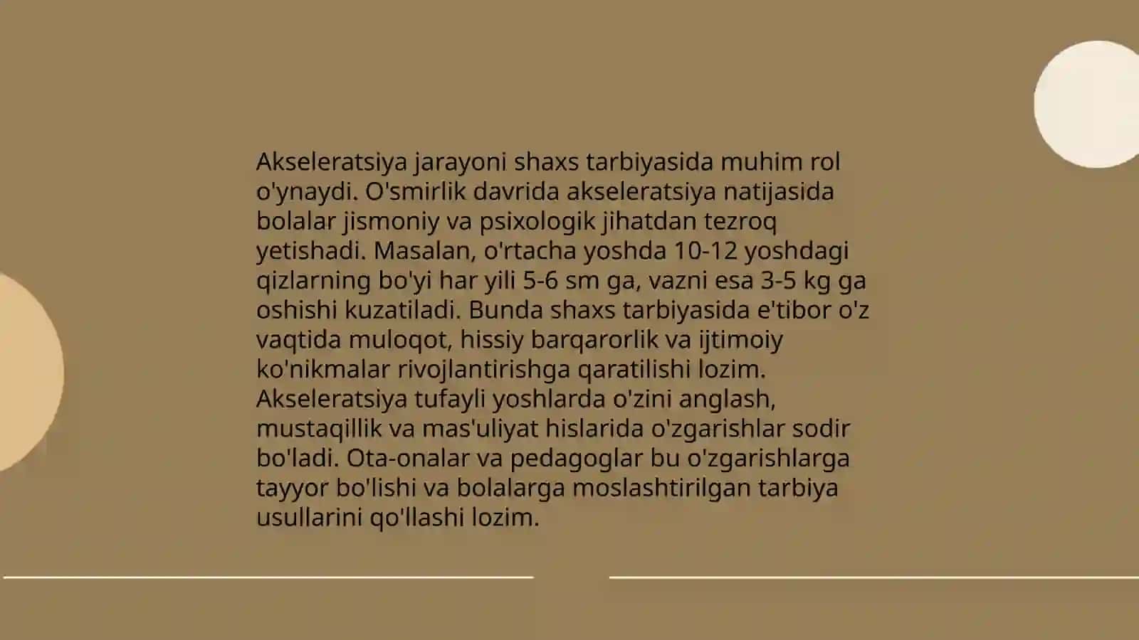 Shaxs tarbiyasi rivoshlanishi 4