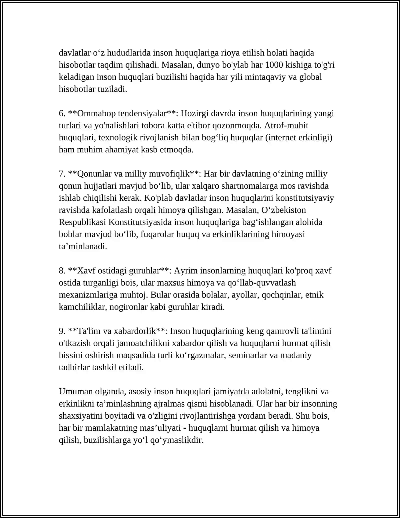 REFERAT Mavzu: SIYOSIY HUQUQLAR 4