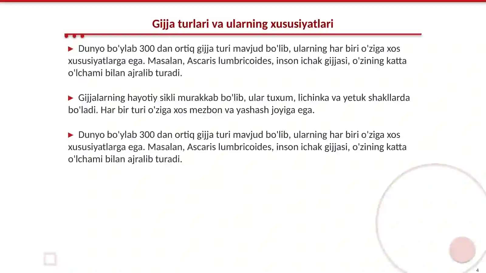 Gijja va alveokoklar 4
