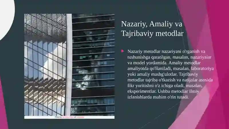 Fan metodlarining qanday guruhlari mavjud? 4