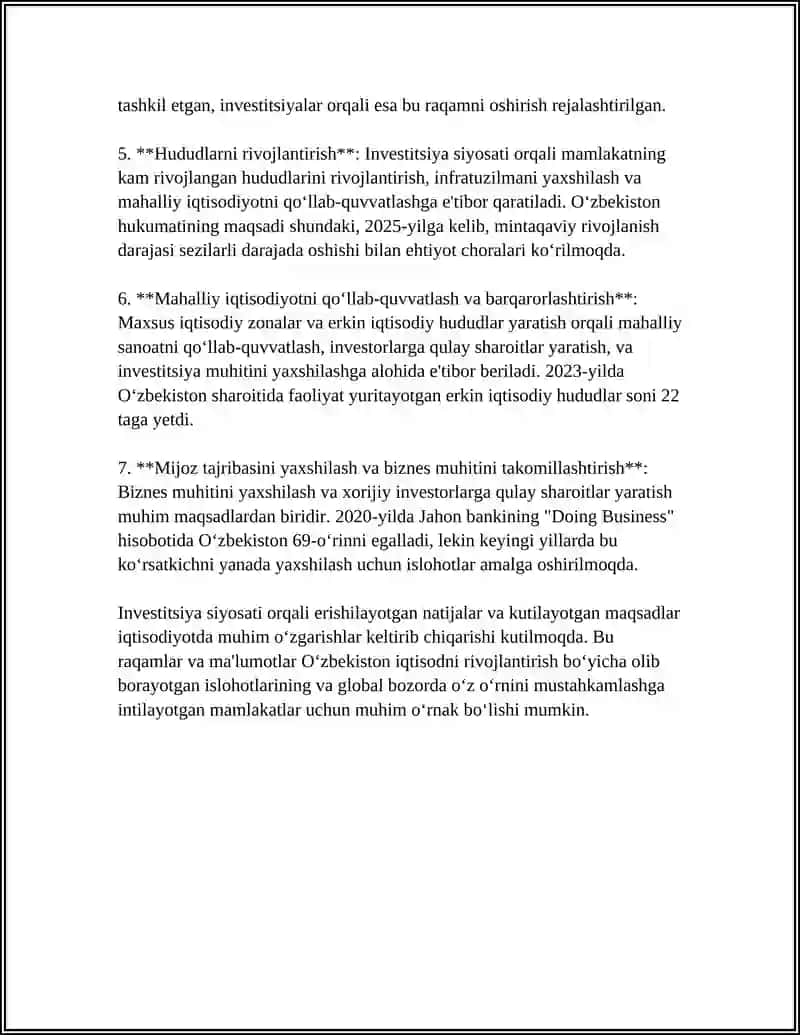 DAVLATNING INVESTITSIYA SIYOSATI 4