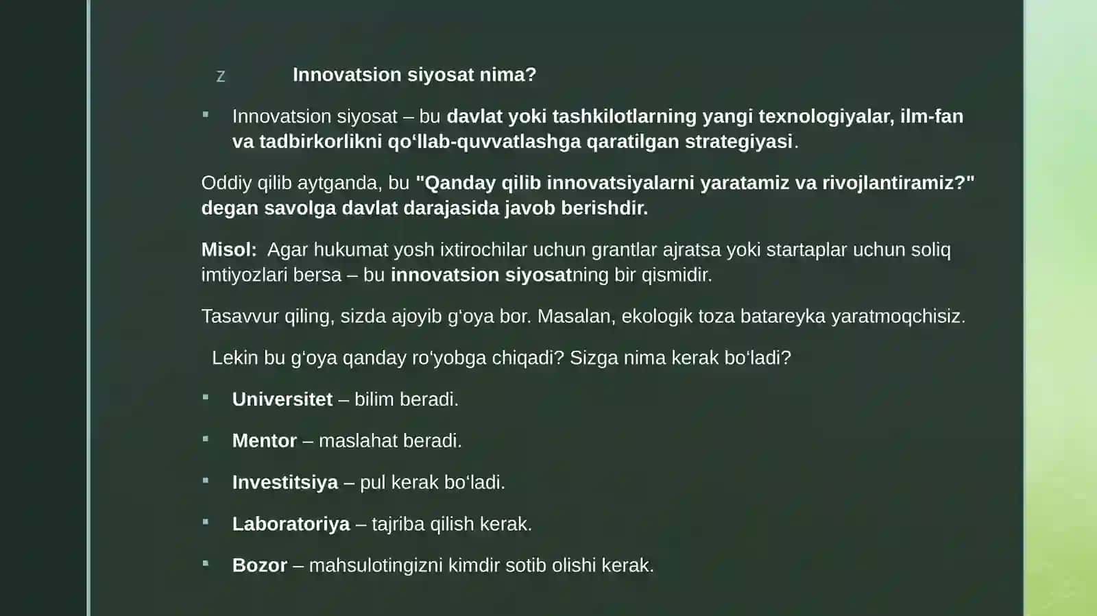 INNOVATSION SIYOSAT VA INNOVATSION EKOSISTEMA 4