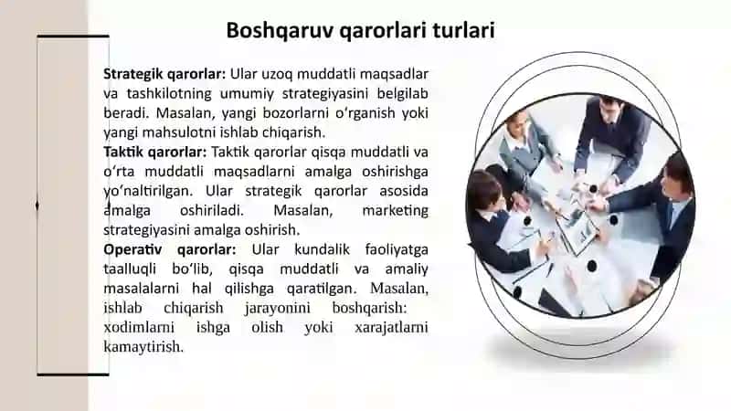 Boshqaruv qarorlarini qabul qilish 4