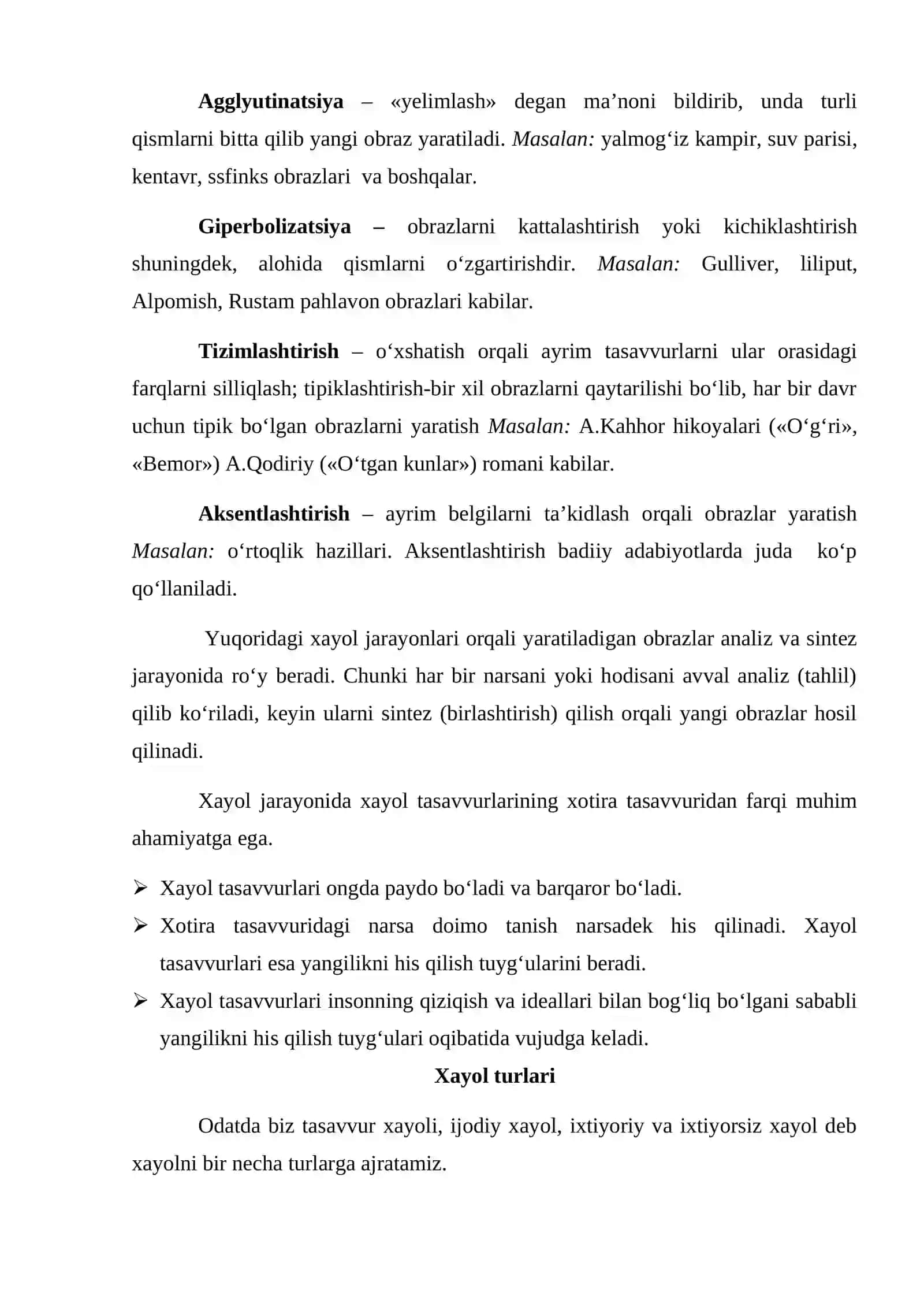 Xayol xaqida tushuncha 4