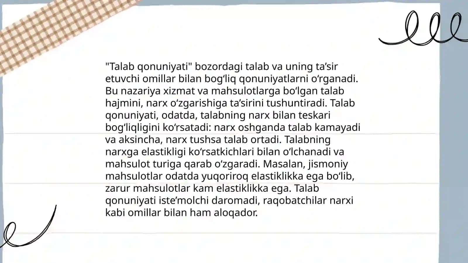 Talab va taklif 4